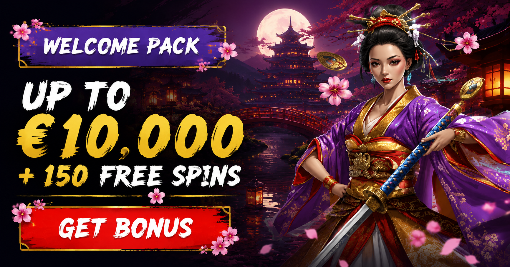 KatanaSpin welcome pack up to €10.000 + 150 FS